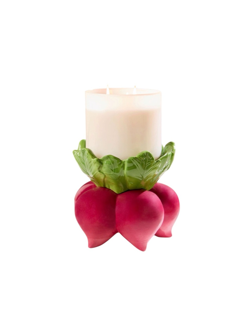 BATH & BODY WORKS RADISH PEDESTAL 3 WICK CANDLE HOLDER